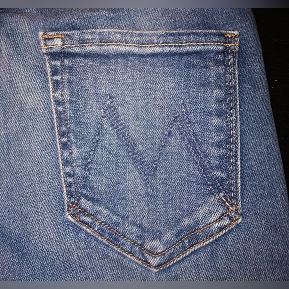 MOTHER ”The Mid Rise Dazzler Ankle Fray”Cropped Straight Jeans,Size-26 - Picture 10 of 16